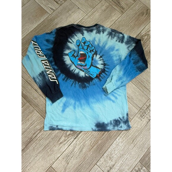 The Original Santa Cruz - Long Sleeve T-shirt Tie-dye Screaming Hand - Picture 1 of 5